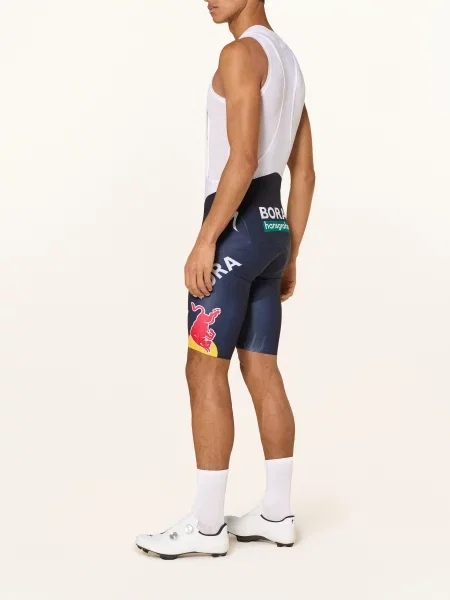 Specialized Cyklistické Kalhoty Red Bull Bora Hansgrohe Replica S Ramínky A Polstrovaným Sedlem tmavě modrá bílá