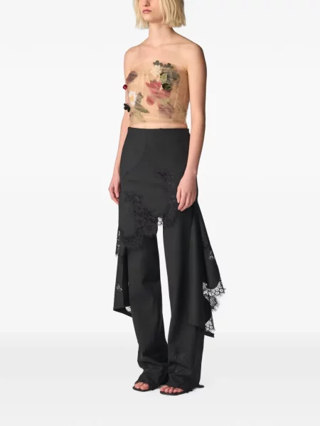 Top Monse cu model floral din tul