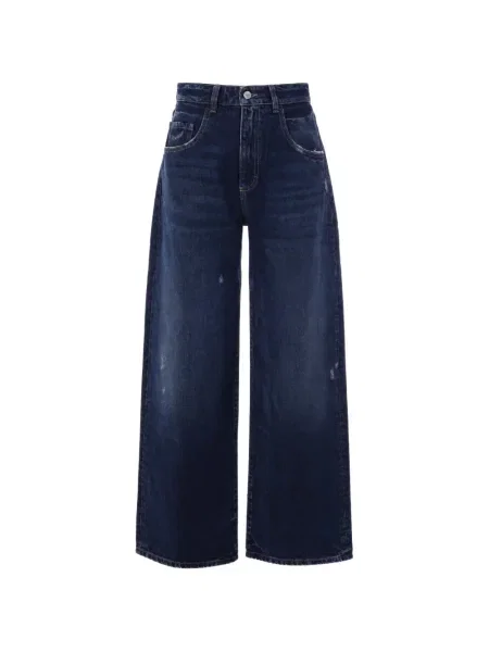 Blugi cu picior larg Icon Denim zdrențuiți albastru