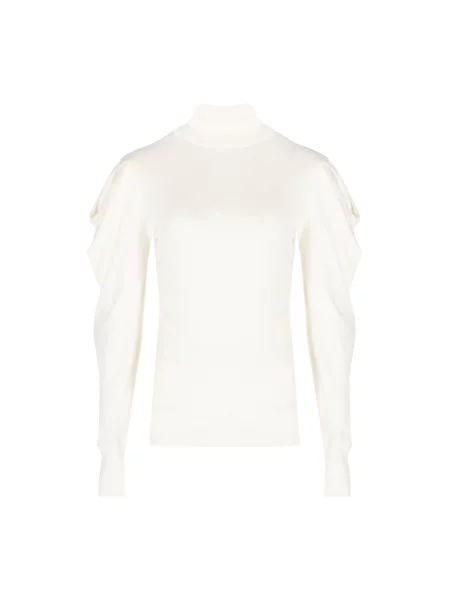 Sweter z golfem Liu Jo elegancki do golfa biały