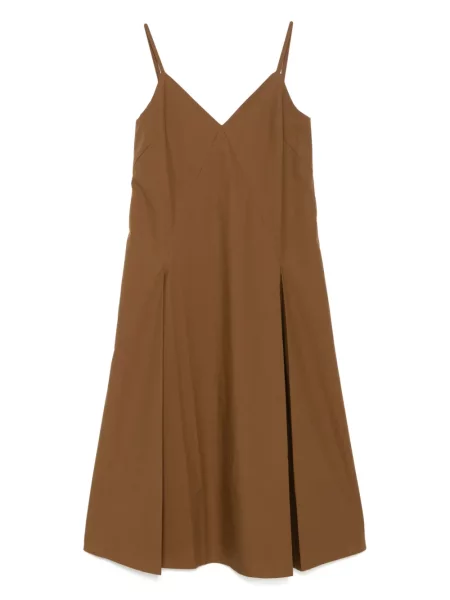 Rochie midi Studio Nicholson până la genunchi de costum maro