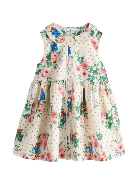 Next Rochie Paddington ecru verde smarald / roz albastru