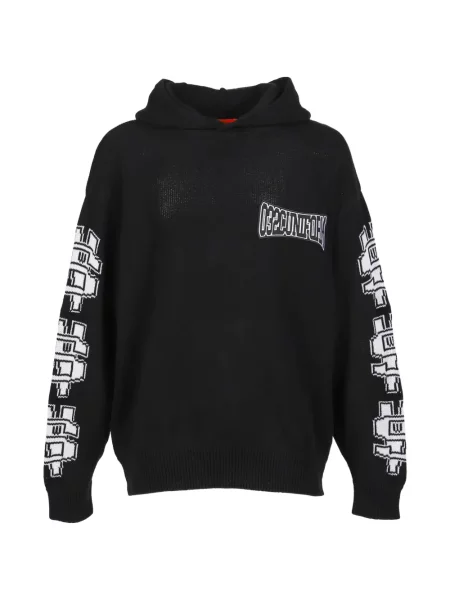 Hanorac cu glugă 032c tricotate cu autograf negru
