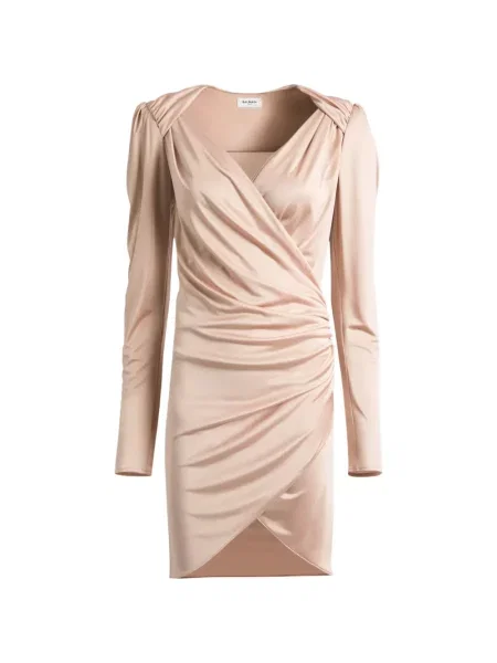 Rochie Balmain din jerseu drapată roz