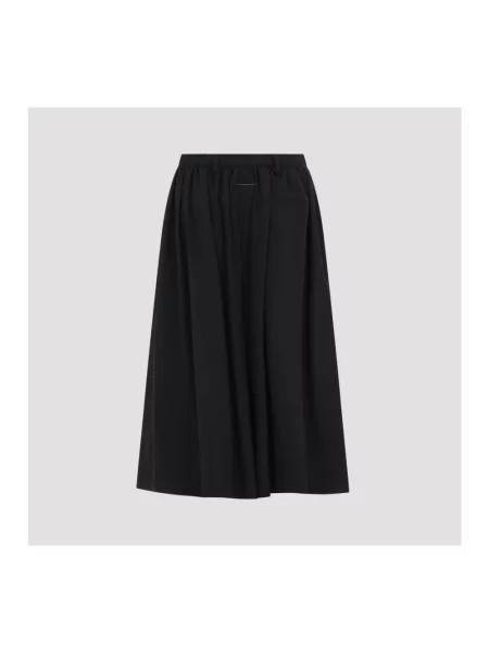 Spódnica Mm6 Maison Margiela wełniana czarna