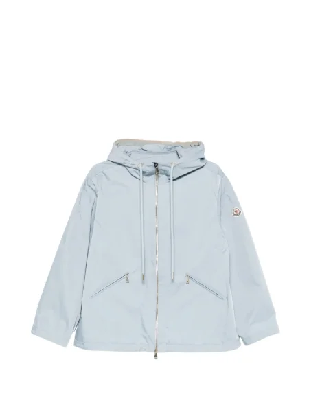 Geacă Moncler cu glugă albastru