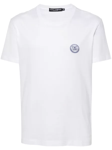 Tricou Dolce & Gabbana cu broderie alb