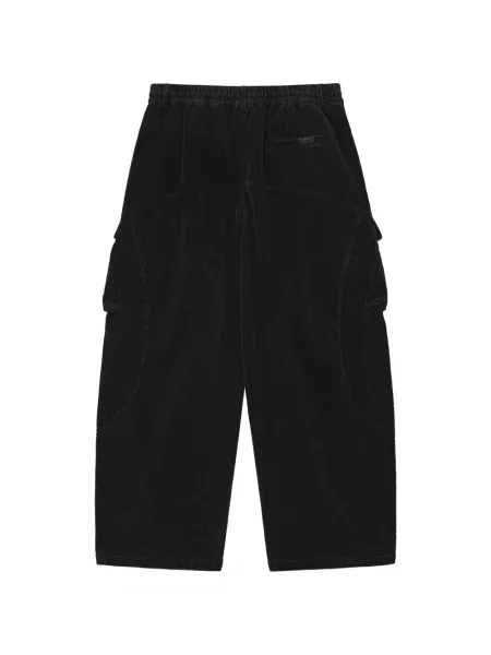 Pantaloni cargo Musium Div. de catifea cord negru