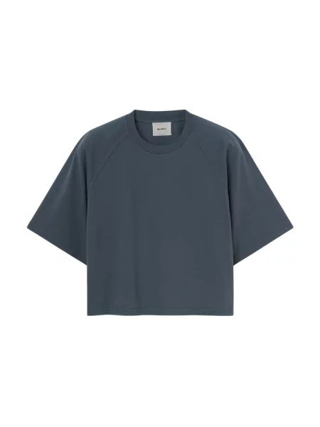 Lniana koszulka Halfboy niebieska