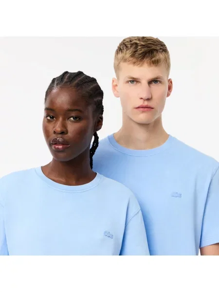 Классическая футболка Lacoste голубая