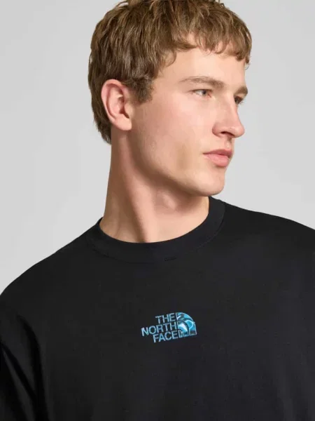 Oversized T-shirt z logo i okrągłym dekoltem The North Face czarna