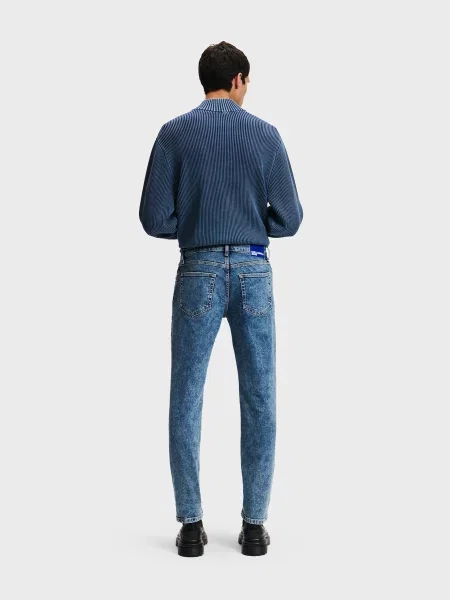 Прямі джинси Karl Lagerfeld Jeans бавовна/еластан синій