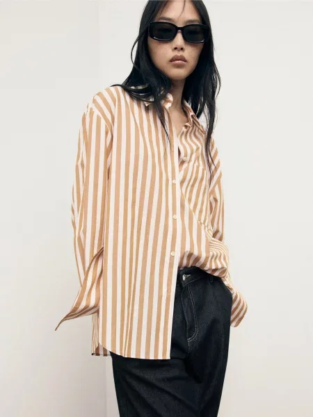 Широкие джинсы Mango серые