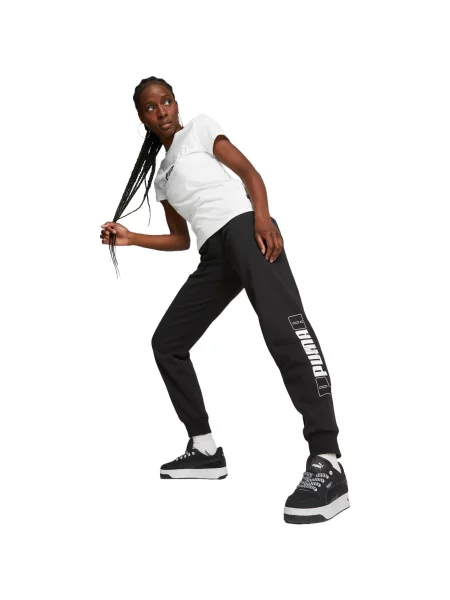 Spodnie Puma Logo Printed Elastic Waist Active Joggers czarne