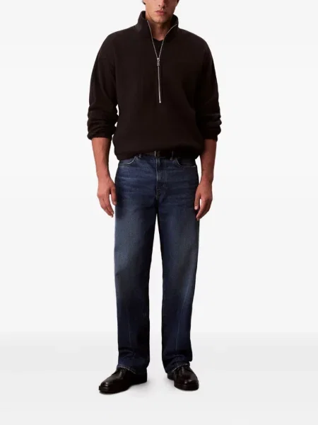 Hanorac cu fermoar Calvin Klein negru