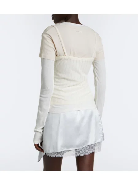 Top Acne Studios din jerseu alb