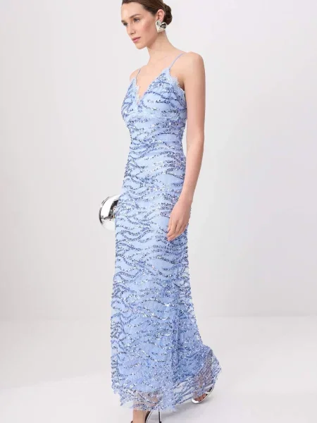 Trendyol Rochie de seară ultramarin / deschis albastru