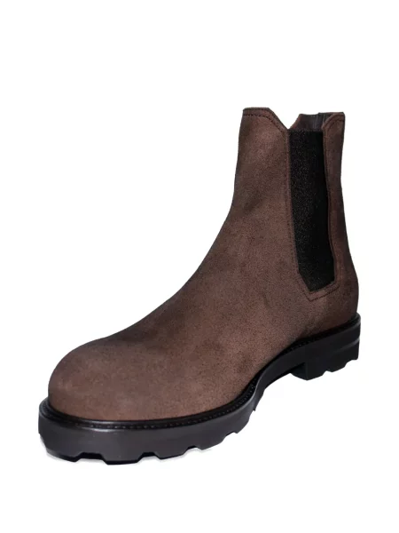 Botine chelsea Brioni din piele de căprioară maro