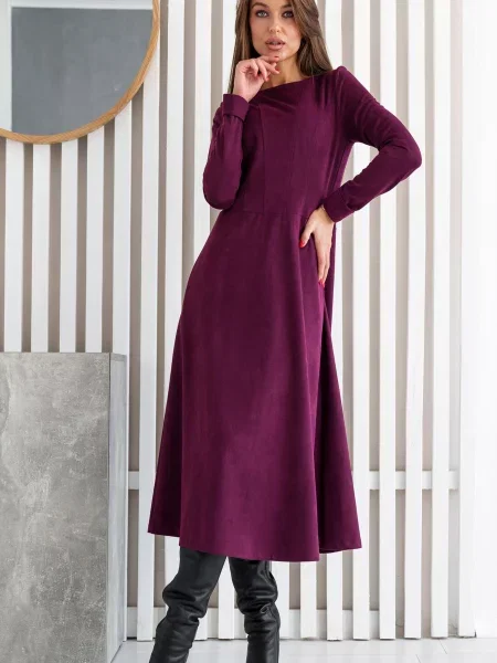 Замшева Сукня міді RiMari фіолетовий