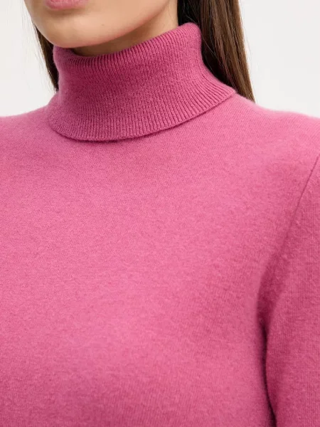 United Colors of Benetton поло дамско от вълна розово