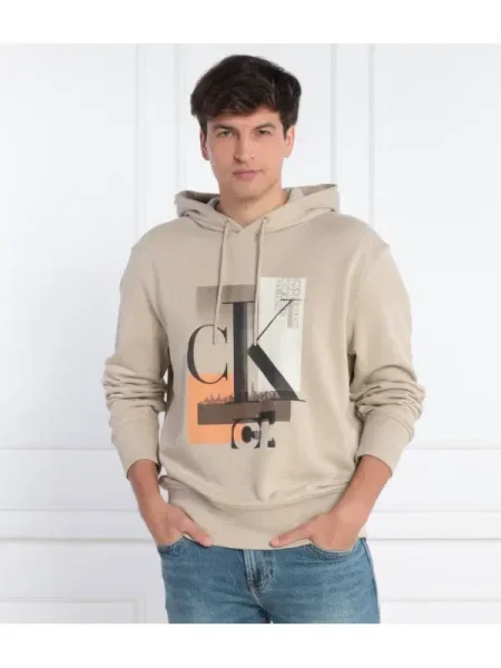 Calvin Klein Jeans Hanorac CONNECTED LAYER LANDSCAPE bej