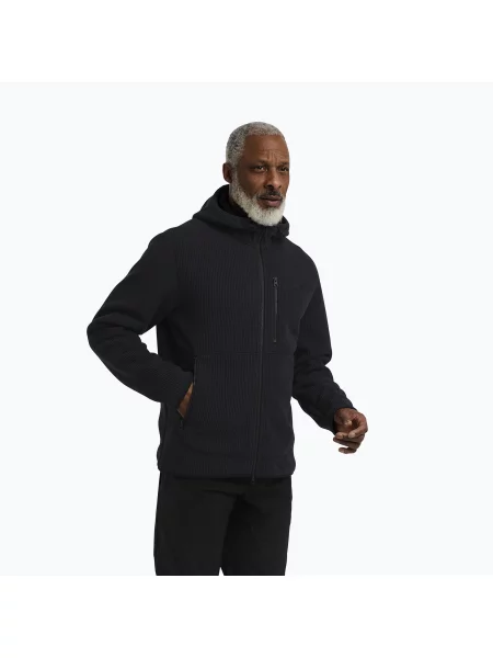 Hanorac de drumeție pentru bărbați Jack Wolfskin Lake Ridge Hooded negru