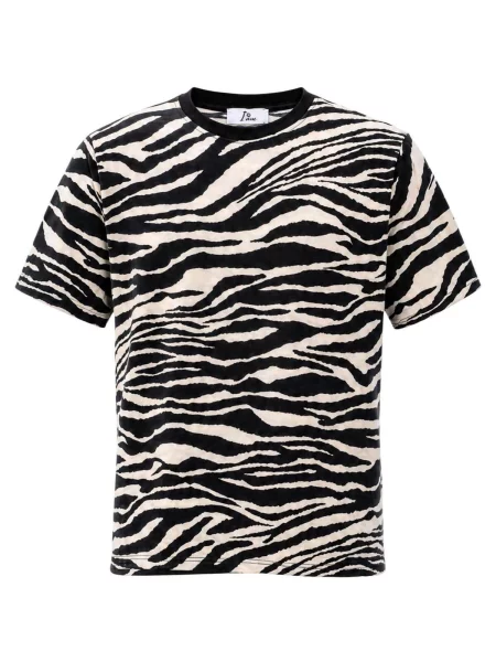 Tricou I Am cu model zebră negru