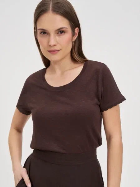 Bluză Marisse scurtă maro