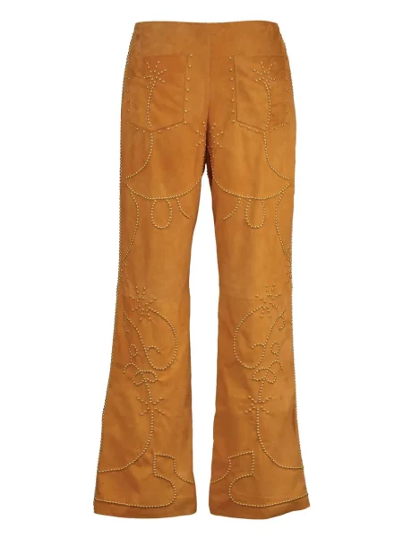 Pantaloni Dancassab evazate portocaliu
