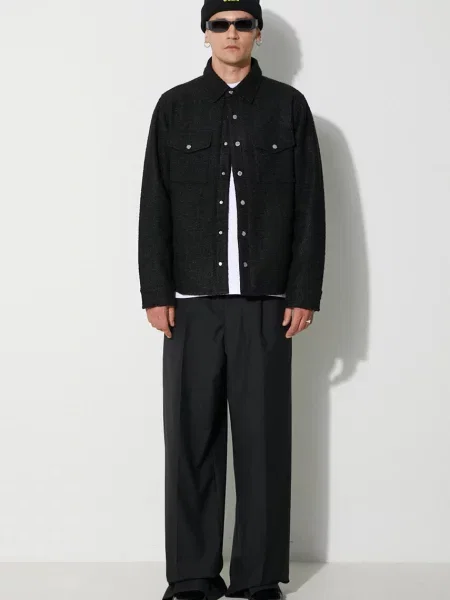 Billionaire Boys Club Μπουφάν από μίγμα μαλλιού OUTDOORSMAN OVERSHIRT μαύρο