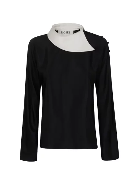 Bluză Róhe din satin negru