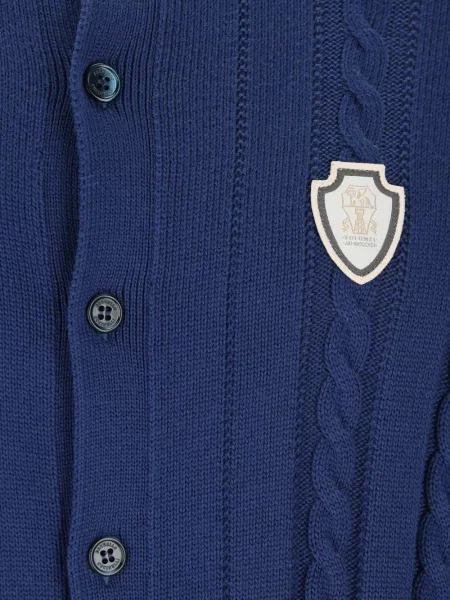 Cardigan Brunello Cucinelli tricotate albastru