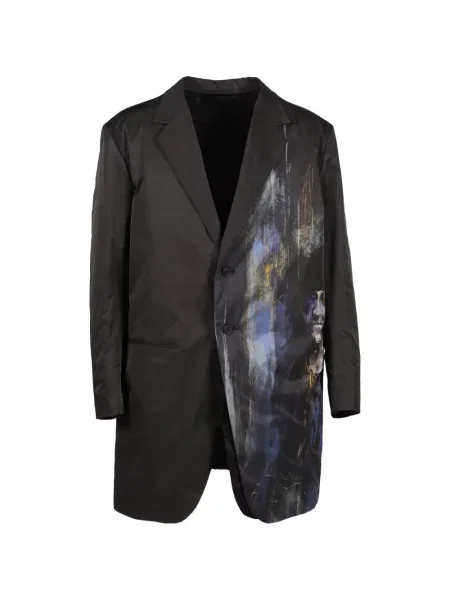 Reversibil sacou Yohji Yamamoto cu imagine negru