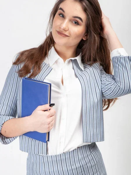 Жакет LadyLike бавовна/поліестер блакитний