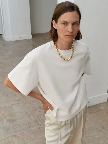 Футболка MANGO бавовна/поліестер білий