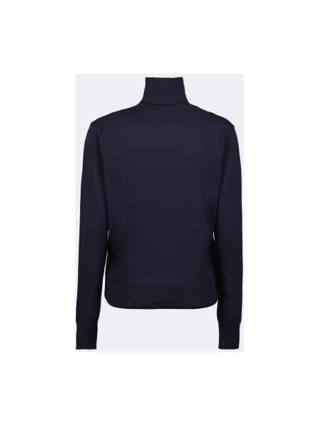 Sweter z golfem Ami Paris wełniany do golfa niebieski