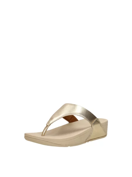 Klapki Fitflop skórzane żółte