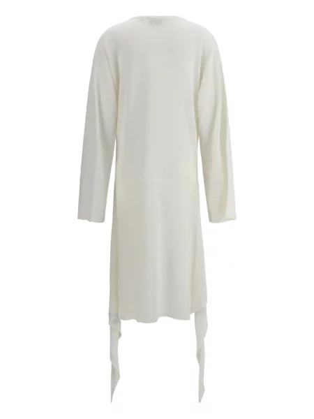 Rochie mini The Attico cu decolteu în V de costum alb