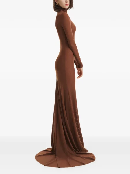 Rochie maxi 2310 Studio lungă de costum maro