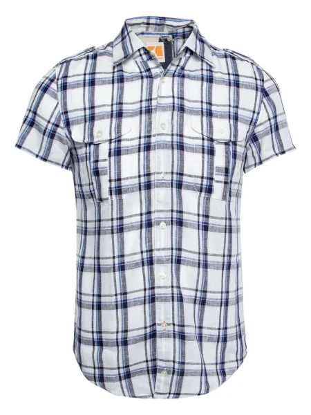 Košulja Boss karirana bijela