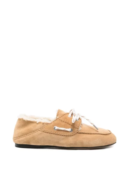 Pantofi loafer Sandro din piele de căprioară