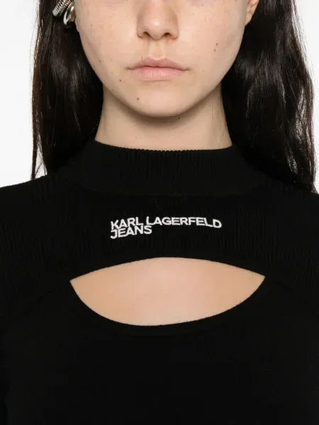Džínsové šaty Karl Lagerfeld Jeans čierna