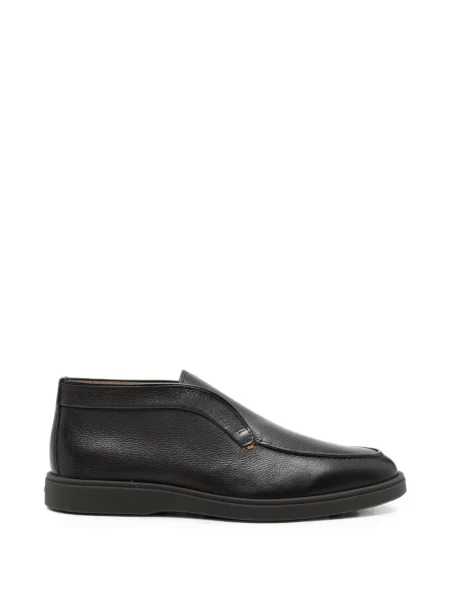 Pantofi loafer Santoni din piele negru