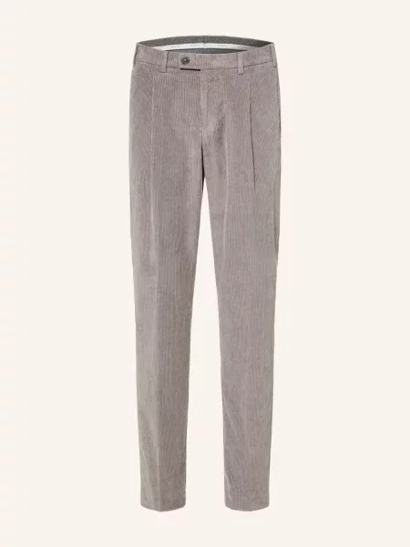 Hiltl Spodnie Z Sztruksu Primo O Kroju Regular Fit grau szare