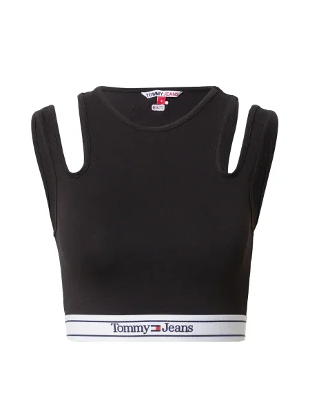 Skinny farmer felső Tommy Jeans fekete