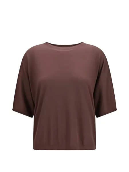 Scurt top Brunello Cucinelli tricotate maro