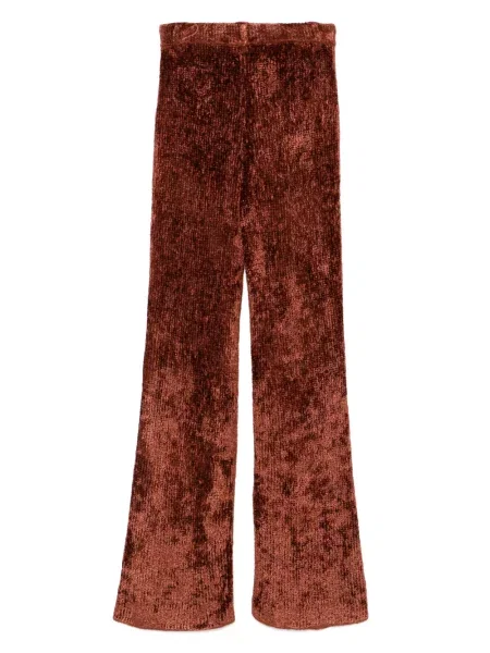 Pantaloni Aya Muse tricotate maro