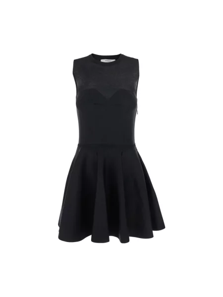 Lniana sukienka mini Givenchy czarna