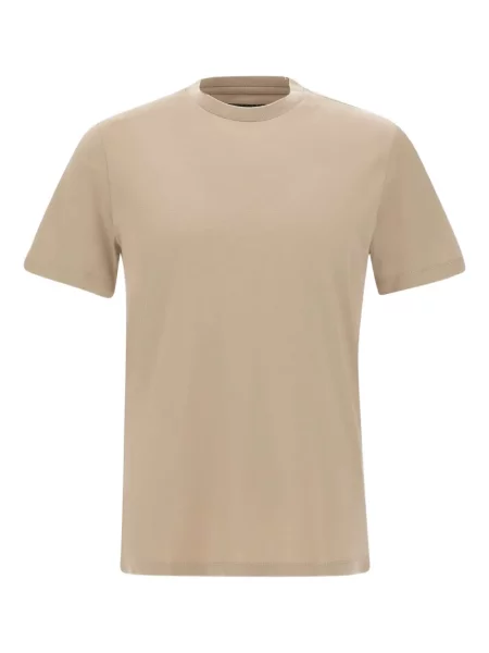 Tricou Boss cu decolteu rotund maro