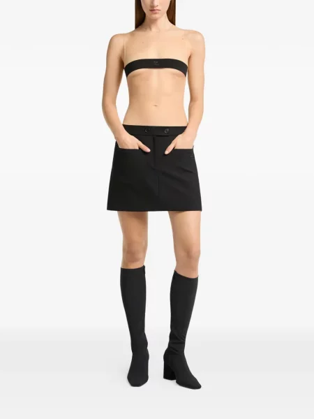 Body Courreges din tul negru